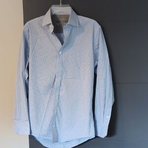 Twillory Cotton Blend Button Down Shirt Size 15.5 32/33 Trim Fit